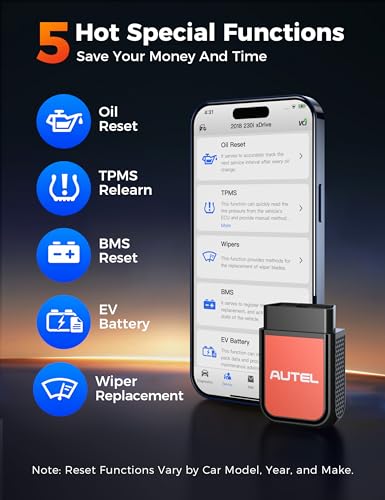 image for Autel AP2500E Bluetooth Code Reader OBD2 Scanner, Oil Reset, TPMS, EV 