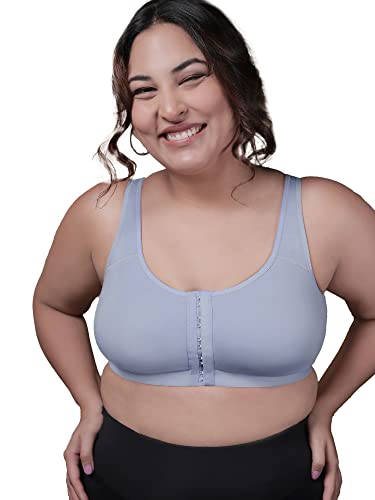 Image of NYKD NYB103 Wirefree Cotton Posture Corrector Multi Purpose Front Open Non Padded Bra for Women