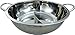 JADE TEMPLE Hot Pot Wok en acier inoxydable, avec paroi de séparation pratique et diamètre intérieur de 32 cm, double poignée, 1 pièce