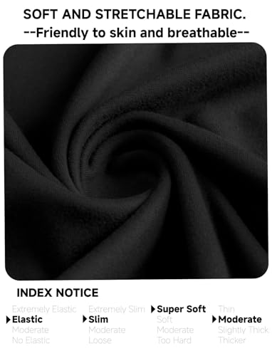 IVOVFANZY Mens Turtleneck Long Sleeve Shirts Thermal Base Layer Top Lightweight Undershirt(Black, XL)