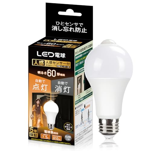 LEDd E26 lZT[ d 60W` dF 2700K 7.5W 810lm _E ÃZT[t Yh~ Ki  L gC s 1