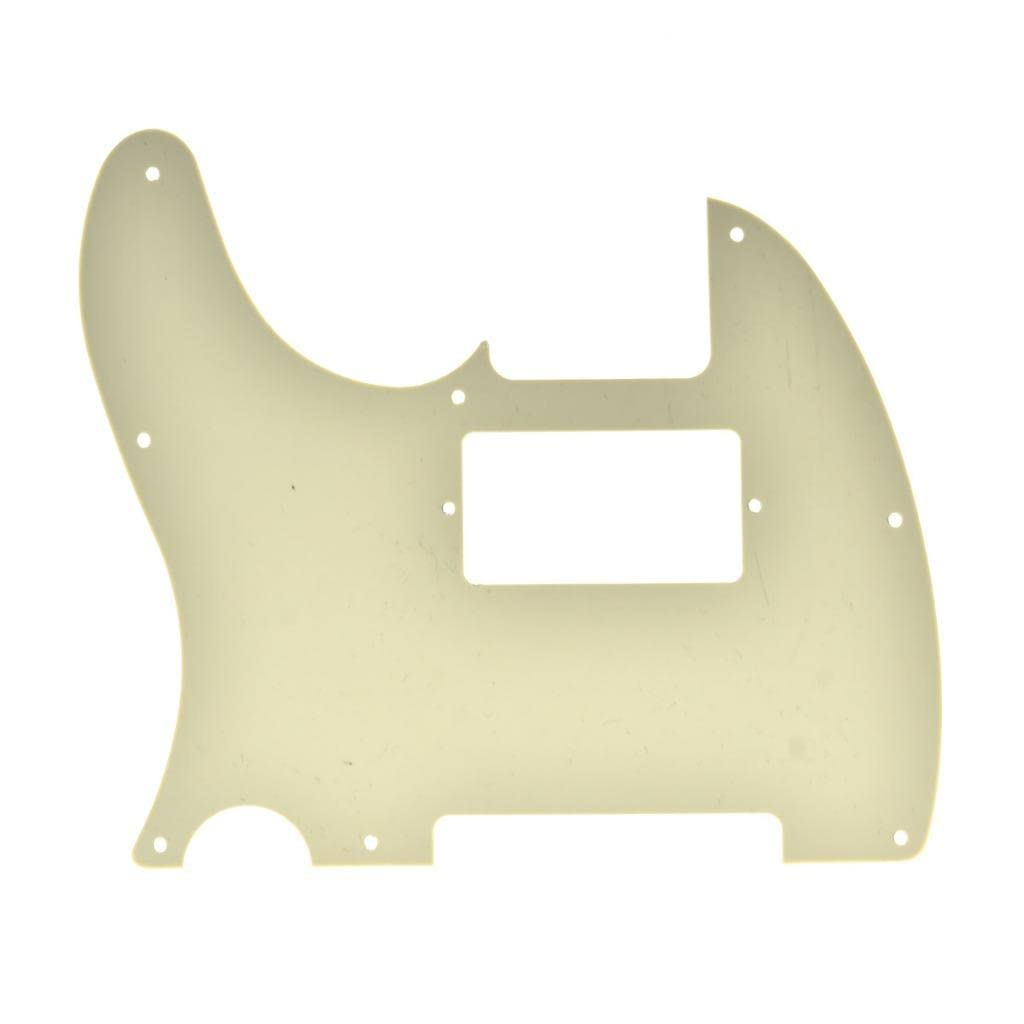 KAISH 8 Hole Tele Guitar Humbucker Pick Guard TL Pickguard for Telecaster/Tele Made in USA/Mexico Aged White 3 Ply - Image 2