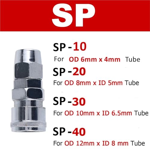 Conector neumático SP10 rápido tipo C alta presión compresor 3