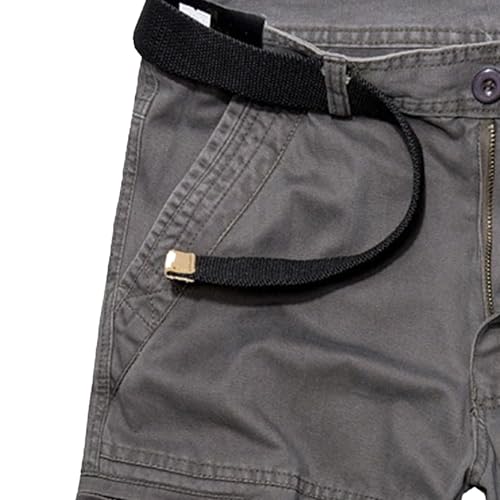 Shorts casuales de algodón para hombre con múltiples bolsillos miniatura 7