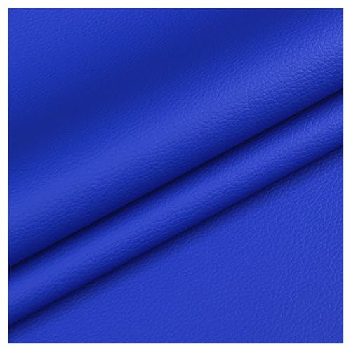 Tissu vinyle simili cuir piqué bleu au mètre pour revêtements intérieurs raffinés