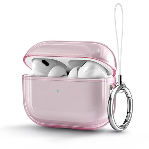 ZENIX DESIGN TECH airpods pro3 �p �P�[�X ��3���� �X�g���b�v�t�� �N���A TPU ���� �ی� ���C�����X�[�d �Ή� ZX-clearpods (�s���N)