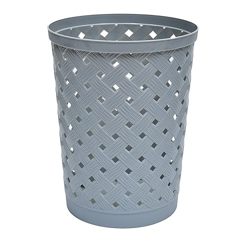 Image of Nilkamal Round Garbage Dustbin|Ideal For Bathroom, Kitchen, Office, Bedroom|Set Includes 1 Dustbin | Size - 13 Ltr | Grey