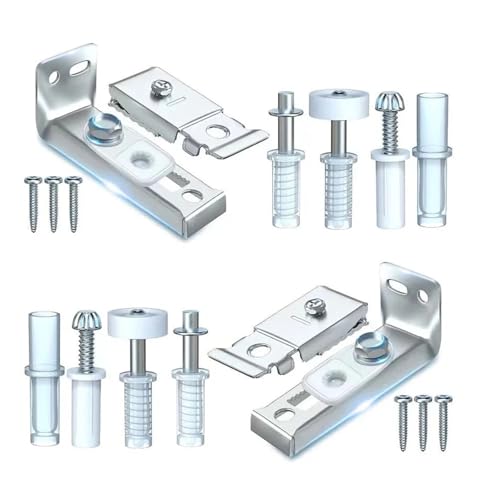 4 sets de kits de herrajes para puertas plegables de acero inoxidable y nailon para reparación