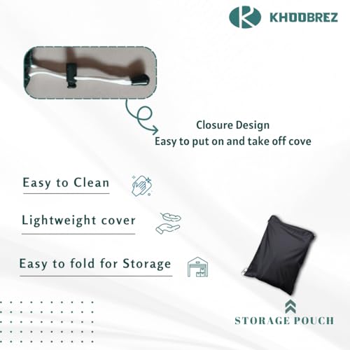 Image of KHOOBREZ Under Desk Treadmill Cover (47 x 20 x 8 Inches) | Water Resistant & Dustproof Walking Pad Cover | Slim Foldable Treadmill Protector for Home & Office | Durable Polyester