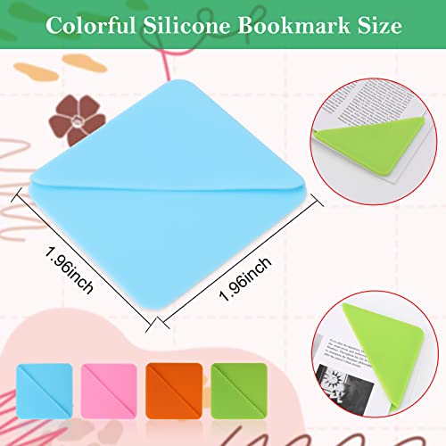 Colorful Silicone Bookmark For Women,Men,Teachers And Studens,Durable Reading Markers For Books,Free Diy Pattern, Write Motto, Page Corner Bookmarks Suitable For Reading Lovers(Green An Orange) #TOP5