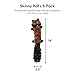 ZippyPaws Skinny Peltz - No Stuffing Dog Toy Pack to Keep Them Busy, for Medium and Large Dogs, Squeaky Pet Toys, Unstuffed Chew Toys, Soft Plush Variety Pack, Chipmunk, Lemur, and Monkey - 18