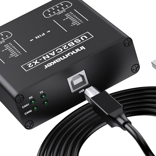 Image of Dual Channels USB to CAN Converter for Raspberry Pi5 /4 /Pi3B+ /Pi3 /Pi Zero(W) /Jetson Nano /Tinker Board /Any SBCs /Desktop /Laptop Support Windows Linux Mac OS Android Venus OS
