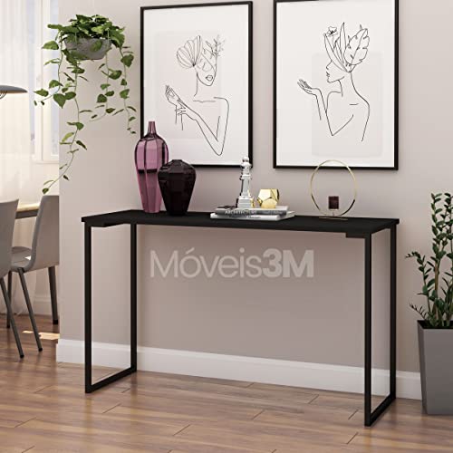 Kit 2 Pés De Mesa Ferro Estilo Industrial Para Escrivaninha Preto