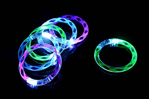 Cofufu 6PCS LED flash Bracelet bracelets + 6 Sets Spare Batteries, Portable LED safety lighting devices for personal use for safety purposes - Thumbnail 7