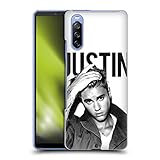 Head Case Designs Offizielle Justin Bieber Kalender Schwarz Und Weiss Purpose Harte Rueckseiten Handyhülle Hülle Huelle kompatibel mit Sony Xperia 10 III