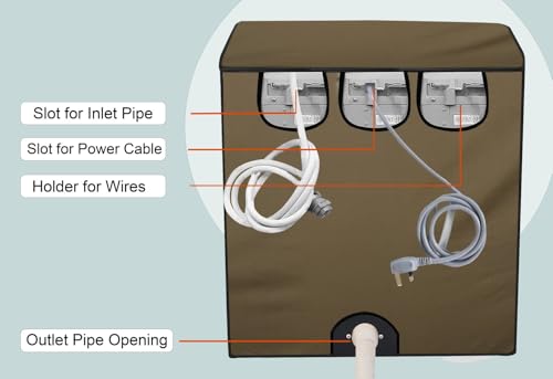 Image of Stylista Polyester Washing Machine Cover Compatible for Godrej 7.5 KG Semi-Automatic Top Loading WSEDGECLS755.0PN2GPGR, Beige