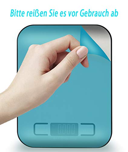 Ulixii Elektronische Küchenwaage Digital, Lebensmittel- / Koch- / Backwaage, LCD-Display, Edelstahl, Hochpräzise, 1g-5kg… – Bild 3