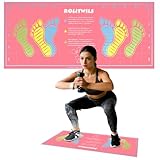 31.5'' X 13.8'' Anti-Slip Squat Mat with Foot Position Guides, Professional-Grade Exercise Mat Perfect for Squats, Leg Training and Lunges, Enhancing Muscle Activation, Versatility and Safety for Home