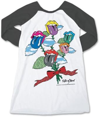 Amazon Co Jp Rtp5l 015 wp リリーフランキー 10 ローリングストーンズ コラボ ラグランワンピース レディス Primal Engine レディスｍ ホワイトｘチャコール 服 ファッション小物