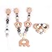 SWECOMZE 3er Set Baby Spielzeug Aus Holz,Greifling Spielzeug Beißring Kinderwagenkette Holz Schnuller Clip Holz Kinderwagen Kette für Babys (Grau)