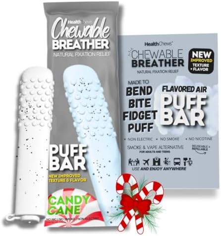 Limited Edition Minty Cane Aroma Hand Fidget Relief to Help and Naturally with Essential Oil | Chewable Breather Oral Fixation Aid Stick image 4