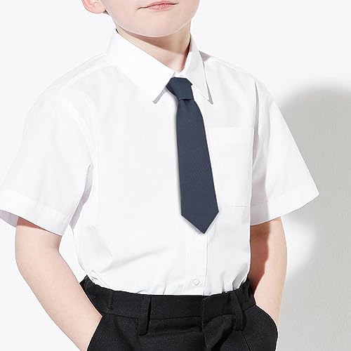 Cravate Formelle pour Enfants, Cravate Pré-Nouée Réglable avec Boucle de Tour, Accessoires pour Costumes Unie Uniformes Scolaires pour Remise de Diplôme Occasions Formelles,Cadeau,Bleu Marine, 1 Pièce – vue 5