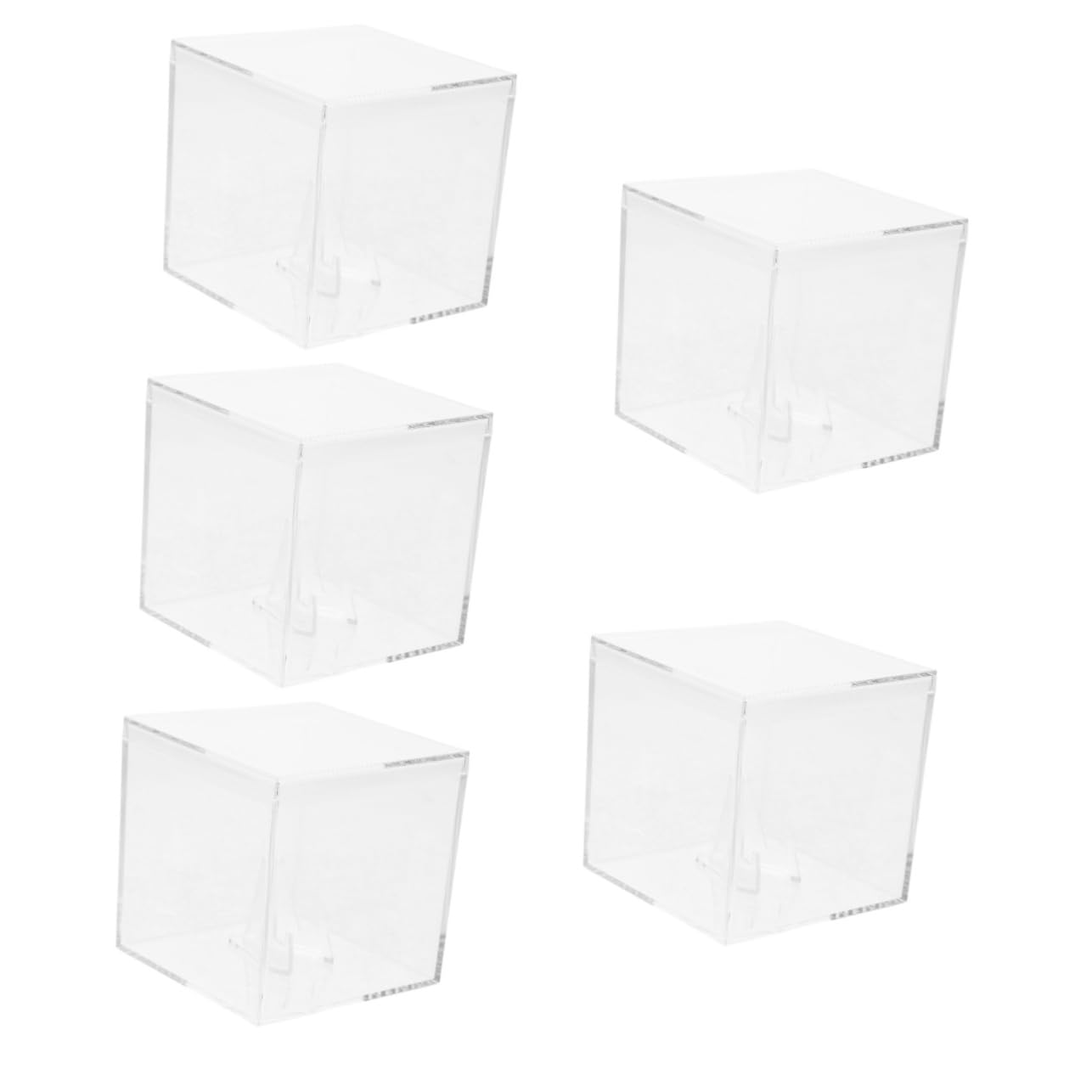 Yardwe Lot De 5 Boîtes De Présentation pour Guitare Plusieurs Modèles avec Médiators Rigides Petits Supports Organiseur De Rangement en Acrylique Transparent