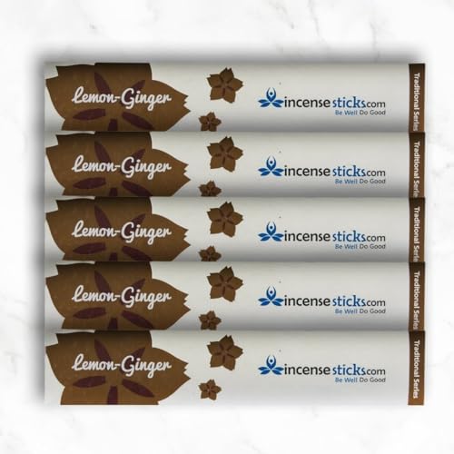 Incensesticks Lemon Ginger Incense 4.5 Inch 10 Sticks- 5 Packs-Traditional Mini Incense cover
