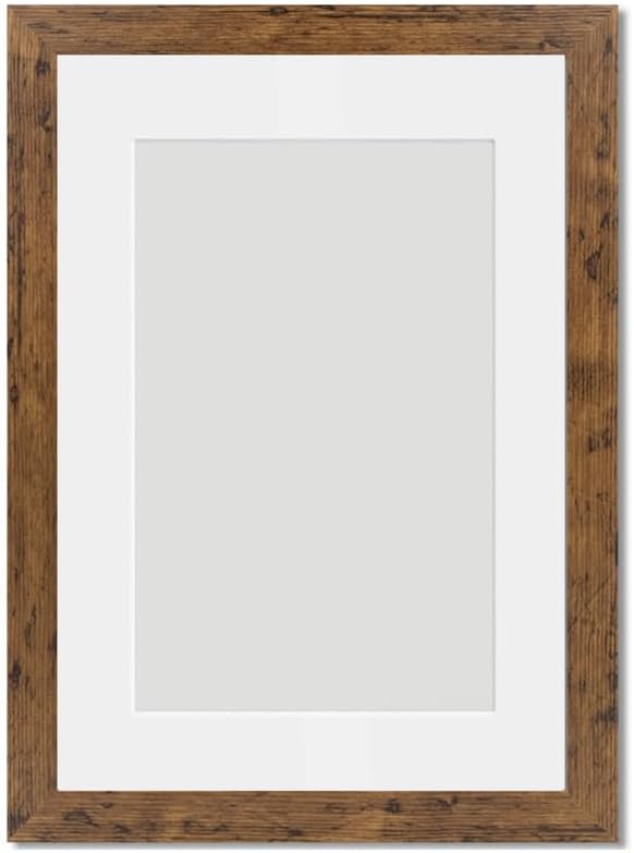 Alison Kingsgate Black A4 Frame With Mount For A5 Size (14.8 x 21cm) - Modern Design Black A4 Picture Frame With Mount with Safe Perspex Front & Wall Hanging Hooks - Handmade Frames