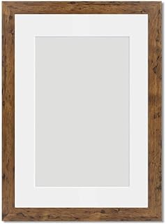 Alison Kingsgate Black A4 Frame With Mount For A5 Size (14.8 x 21cm) - Modern Design Black A4 Picture Frame With Mount with Safe Perspex Front & Wall Hanging Hooks - Handmade Frames