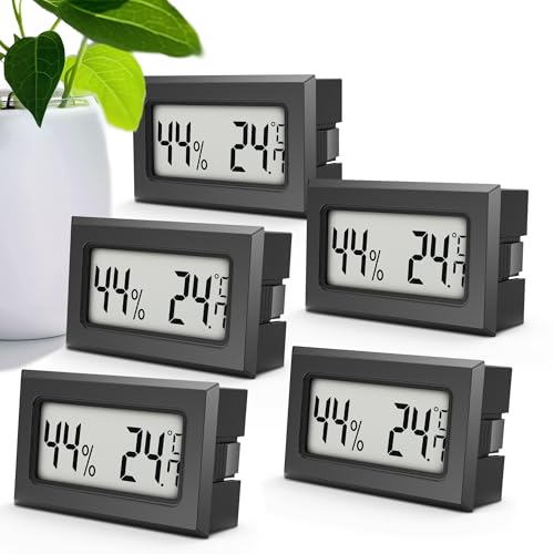 MAVORI® 5 x Thermo Hygrometer mini digital – 2 in 1 Temperatur und Luftfeuchtigkeitsmesser – Mini Thermometer und Hydrometer Feuchtigkeit digital – präzise Messwerte – inkl. Batterien., 9.99 €