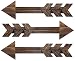 Dahey Rustic Wood Arrow Sign Wall Decor, 15" X 4" Farmhouse Wall Mount Barnwood Decoration for Home or Wedding, Set of 3