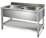  Spültisch 1000x700x850/950mm, 2 Becken