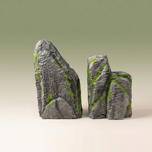 Piedras de musgo simulada para decoración de escaparates y hogar natural 7