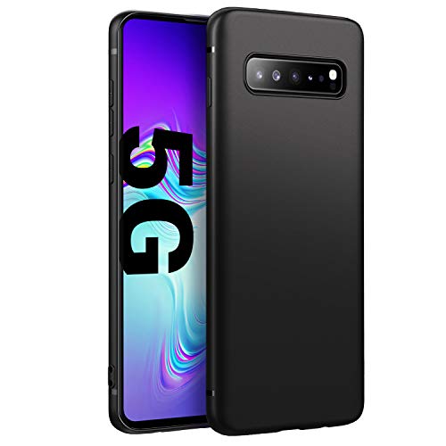 EasyAcc Slim Case for Samsung Galaxy S10 5G[Support Wireless Charging], Matte Black TPU Phone Case Soft Ultra Thin Back Protective Cover Compatible with Samsung Galaxy S10 5G
