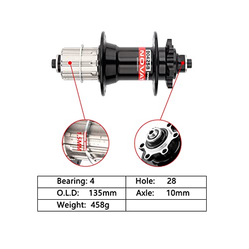 Bibike Novatec D041Sb/D042Sb Hub 28/32/36 Hole Qucik Release Hub Front 100Mm/Rear 135Mm #TOP3