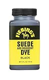 Fiebing's Black Suede Dye (4 oz) - Recolor, Brighten & Restore Suede & Roughout Leather Shoes, Furniture, Purse - Includes Wool Dauber for Easy Application - Flexible When Dry, Won't Crack or Peel