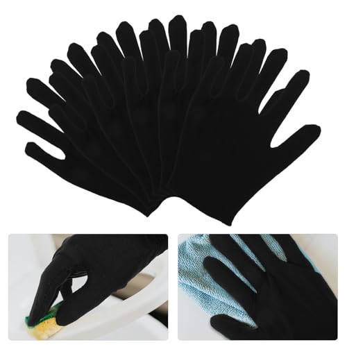 Guantes de algodón de trabajo industrial SHOWERORO resistentes y reutilizables talla L 7
