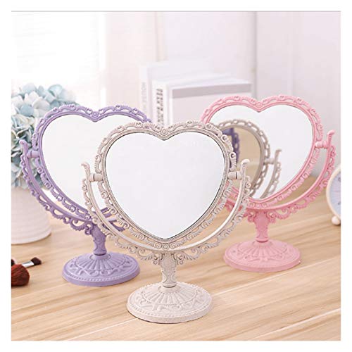 Espejo de maquillaje compacto en forma de corazón miniatura 2