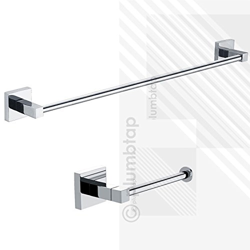Bathroom Accessories Chrome | Strong Modern Wall Mount Towel Toilet Roll Holder