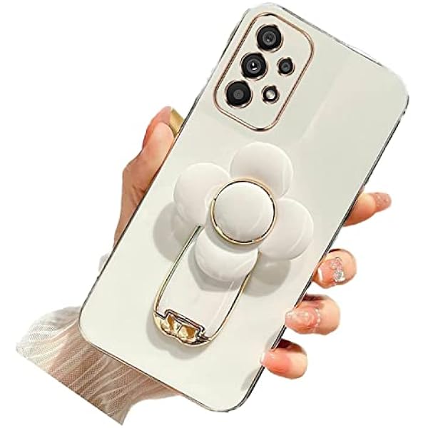 Nadoli do Samsung Galaxy A72 5G / 4G Ulga w stresie Obrotowe wiatraki, podpórka, etui, dla kobiet i dziewcząt, smukłe platerowanie 3D, kwiat, wiatrak, stojak, elastyczny, odporny na wstrząsy pokrowiec ochronny