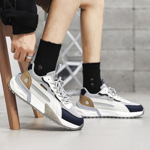 Men's Fashion Breathable Mesh Lace Up Platform Sneakers Casual Round Toe Non Slip Running Walking Daily Shoes4