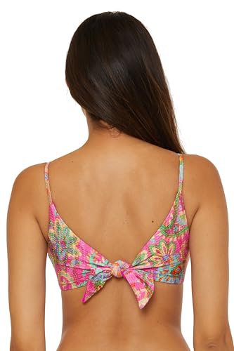 BECCA Women's Polynesia Bralette Bikini Top, Adjustable, Tie Back, Swimwear Separates2