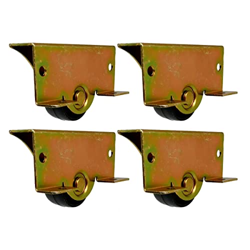 4x Rodizio Fixo Chapa L Cama Auxiliar Bicama Gavetinha 30mm
