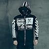 Niepce Inc Graphic Cyberpunk Zip Up Men's Fashion Hoodies Sweatshirts, Black, 3XL #1