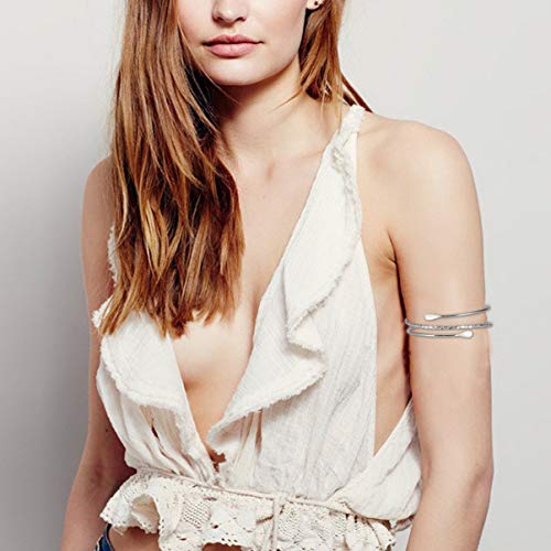 KESYOO Minimalista Simples Bobina Banda BraÃ§o Superior Manguito Braceletes para Mulheres Meninas Pu