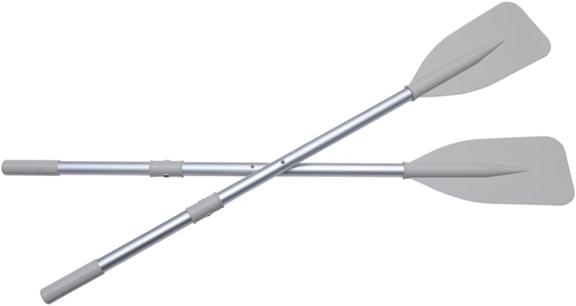 POPETPOP 1Pair Detachable Kayak Paddle Portable Canoe Oars Lightweight Aluminum Alloy Construction for Boating and Kayaking Grey Color Easy to Carry and Use