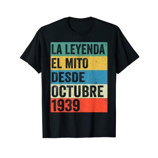 83 Años Cumpleaños Octubre 1939 Hombre Mujer Octubre Camiseta