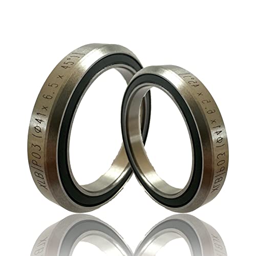 Xlb P03 41Mm X 30.15Mm X 6.5Mm Black Double-Sided Sealing Bike Headset Bearing - Heavy Duty Bicycle Bearing Lightweight Steel Bicycle Headset Sealed Ring Bearing Parts Repair Replacement For Racing #TOP3