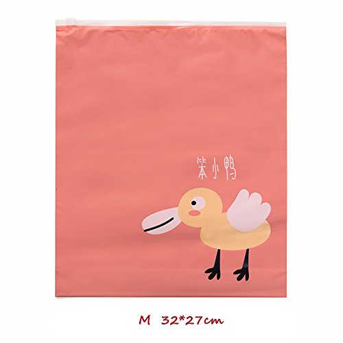 Bolsa de Almacenamiento,3 Piezas de Viaje Creativo portátil Miscelánea Almacenamiento Bolsas de Dibujos Animados patrón práctico Impermeable Bolsas de Ropa de Almacenamiento LMMVP (Rojo, 3Pcs)